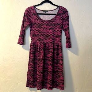 Purple and black dress casual